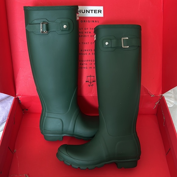 NIB Hunter Womens Original Tall Boot - Hunter Green - US 6 / UK 4 / EU 37 - Picture 5 of 13